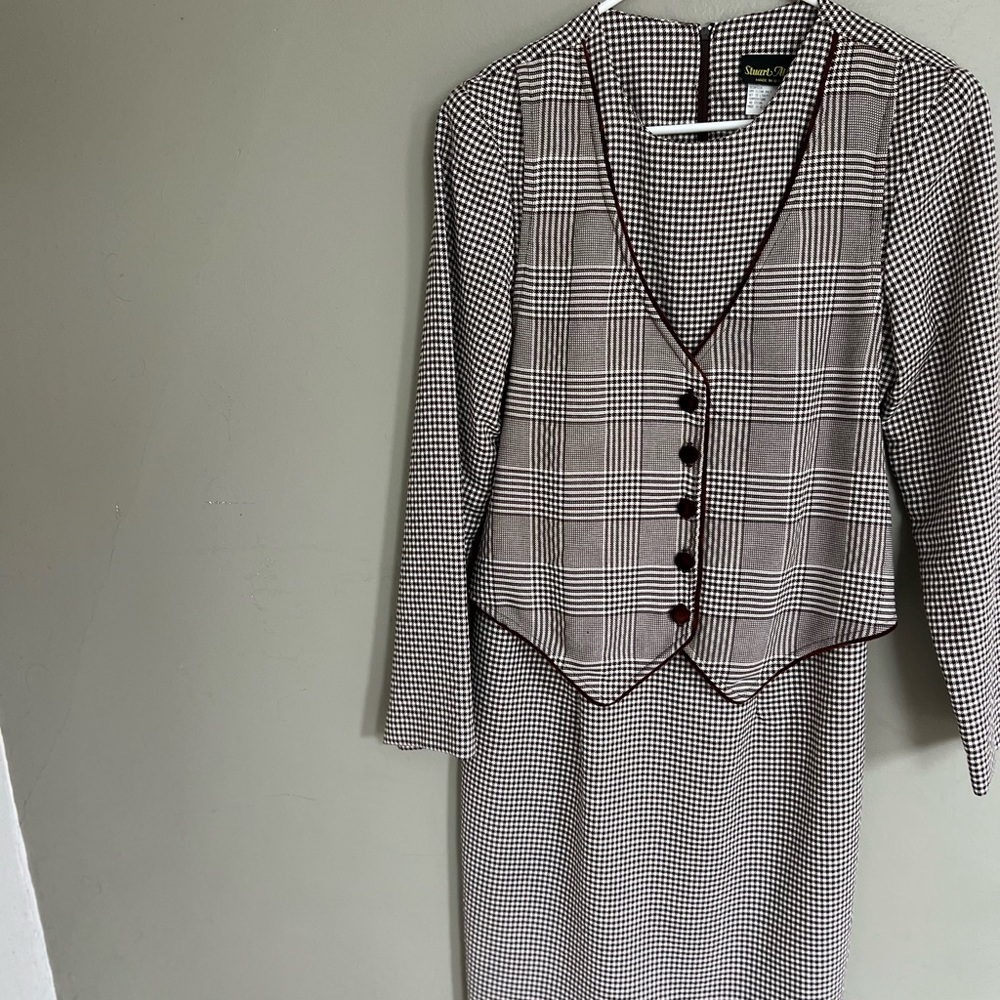 Stuart Alan dress with attached vest; size 12.